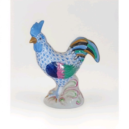 Herend blue fishnet cockerel - blue,