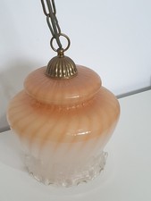 Vintage Pink Glass Pendant