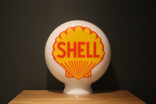 Shell round petrol pump - round,