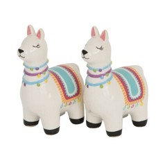 Llama cruet set salt - llama, pepper