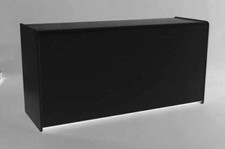 BLACK 1800mm SHOP COUNTER  WITH LARGE SHELF RETAIL DISPLAY  FITTINGS CASH TILL