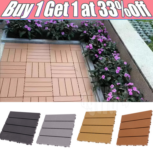 11x wpc decking tiles garden - 11x,