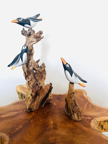 Penguin garden ornament gift - garden,