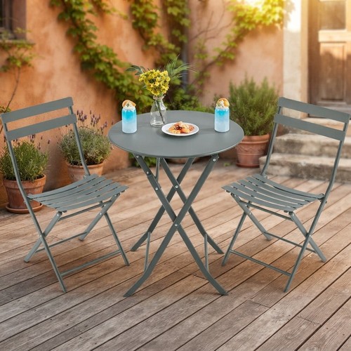 Folding bistro set - folding, 3-piece