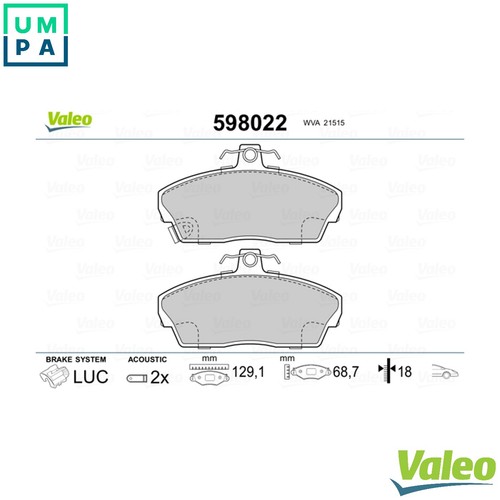 Brake pad set - set, disc