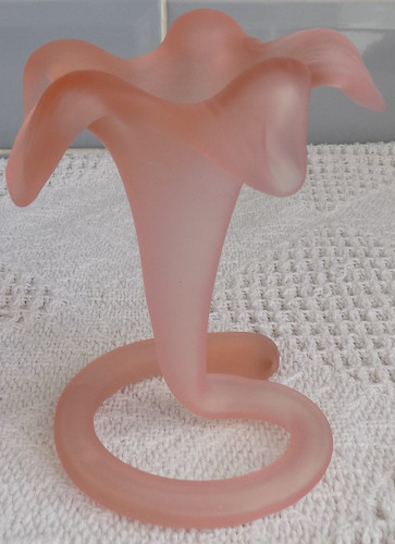 Vintage pink frosted glass - vintage,