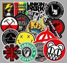 100 Rock Stickers Metal Punk Bands Guitar Amp Music Decal Stickerbomb Skateboard