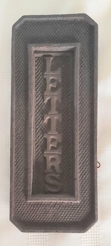 Vintage cast iron letter - vintage,