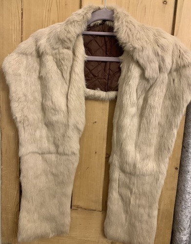 Vintage real fur taupe - vintage, taupe/light
