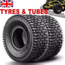PAIR OF Turf Tyres or Tubes For Lawn Mower Golf Buggy Ride on Mower Tractor ATV