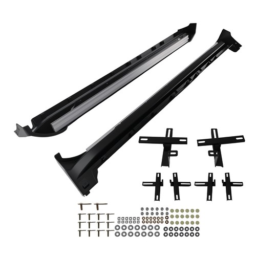 Black side running board - black,