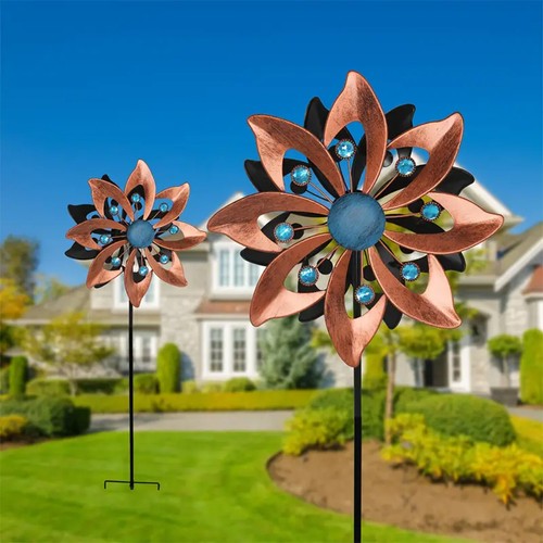 Metal garden windmill rotating - metal,