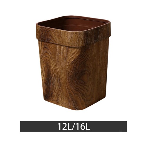 Imitation wood grain trash can - imitation,