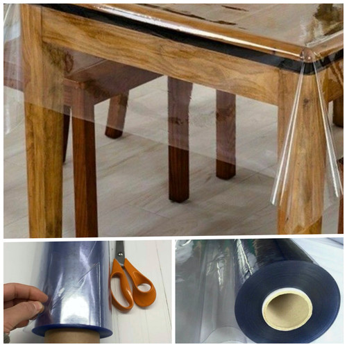 Clear table cloth protector - table,