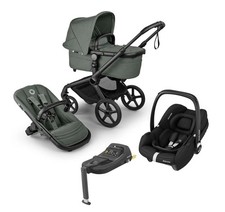 New Bugaboo Fox5 Travel System Forest Green + Maxi Cosi & Isofix Base RRP £1,199