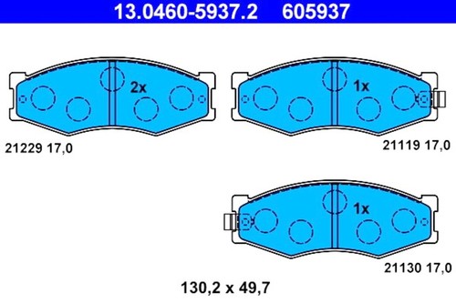 Ate disc brake pad - set, for
