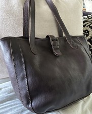 Fat face Brown Leather Tote Bag