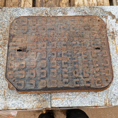Cast iron manhole cover - iron,