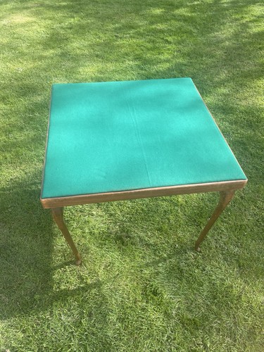 Vintage card table with - vintage,