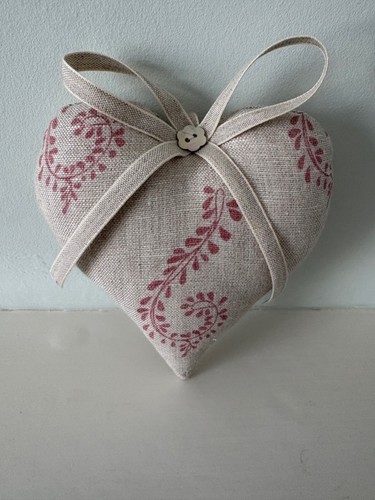 Padded heart door hanger in - door,