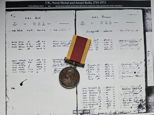 1900 china war medal stoker - china,