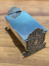 1896 SOLID SILVER STAMP BOX QUEEN VICTORIA CRADLE RARE EX SPINK BLUE EYES