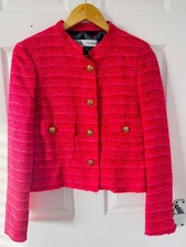 Zara Hot Pink Textured Jacket Blazer - Size S
