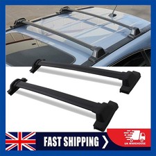 BLACK ROOF CROSS BARS FULL LENGTH TOP MOUNT LUGGAGE RACK FOR HONDA CRV MK3 07-11