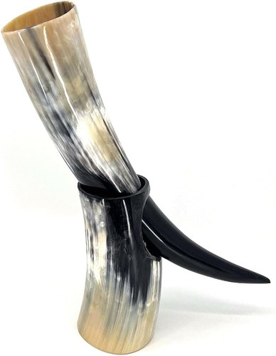 Viking drinking horn cup - drinking, with