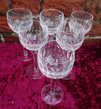6 x Vintage Waterford Crystal Colleen Hock Wine Glasses