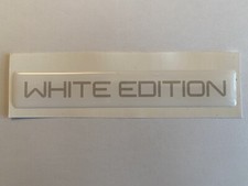WHITE EDITION CAR BOOT BADGE