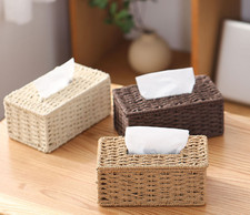 Tissue Box Cover Napkin Holder for Washroom Livingroom Bathroom
