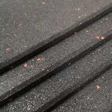 Rubber Gym Floor Tiles | 10mm Heavy Duty Fine Crumb Gym Mat | Burnt Orange Fleck