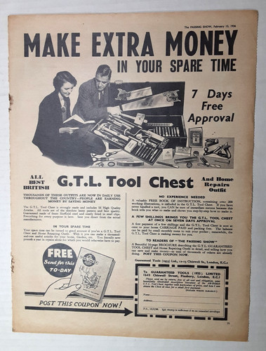 1936 tool chest - g.t.l.,