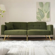 Velvet Sofa Bed 3 Seater