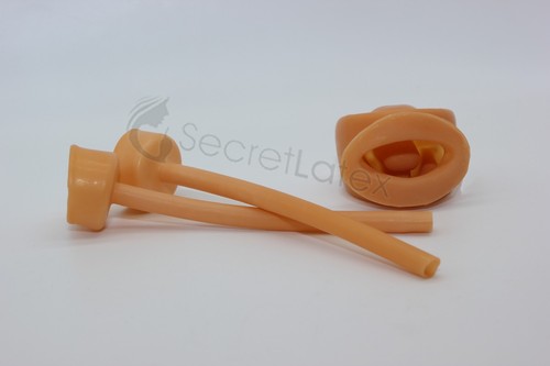 Nude latex mouth gag - latex,