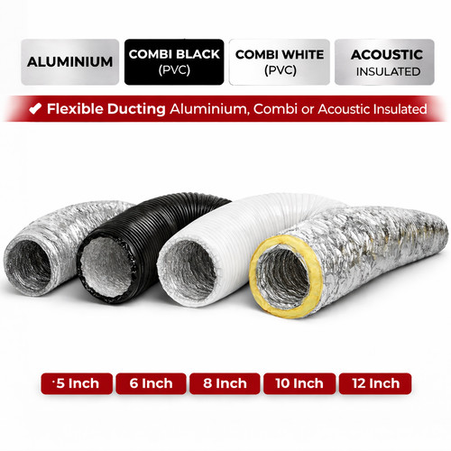 Flexible ducting black silver - flexible,