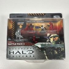 Mega Bloks Halo Universe Battle Pack 3 Metal Series Die Cast Figures NEW