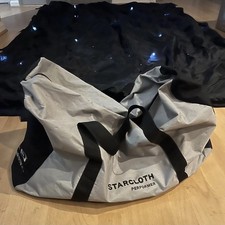 ZOOM Starcloth Sound Active Backdrop DJ Skirt Party 9'x6' w/Controller, Bag