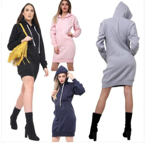 Women ladies long hooded - ladies,