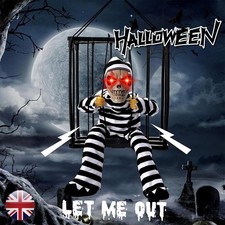 Motion Sensor Screaming Skeleton Animated Halloween Decorations Outdoor Indoor