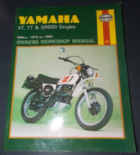 Yamaha XT TT SR500 499cc 1875-1983 Owners Workshop motorcycle Manual guidebook