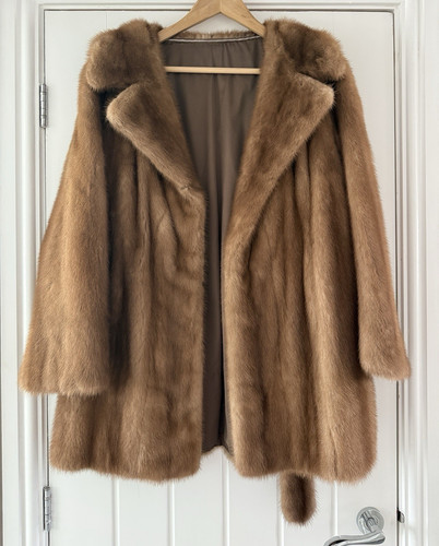 Women brown mink fur - women's,