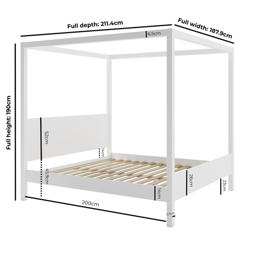 Super king four poster bed - poster,