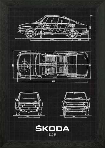 Skoda 110 framed wall - 110, r