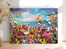 ORIGINAL , OIL PAINTING CANVAS  30x40 cm ANNA KALUZNA,  Magenta coast