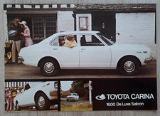 Toyota Carina 1600 De Luxe Saloon Leaflet / Brochure c.1973