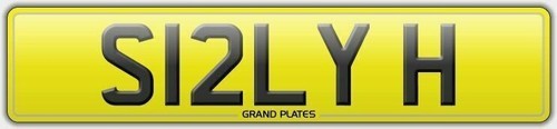 Number plate s12 lyh - plate,