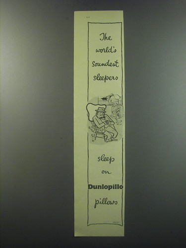 1955 dunlop dunlopillo pillows - dunlopillo,