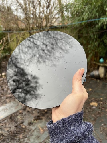 Black obsidian scrying mirror - obsidian,